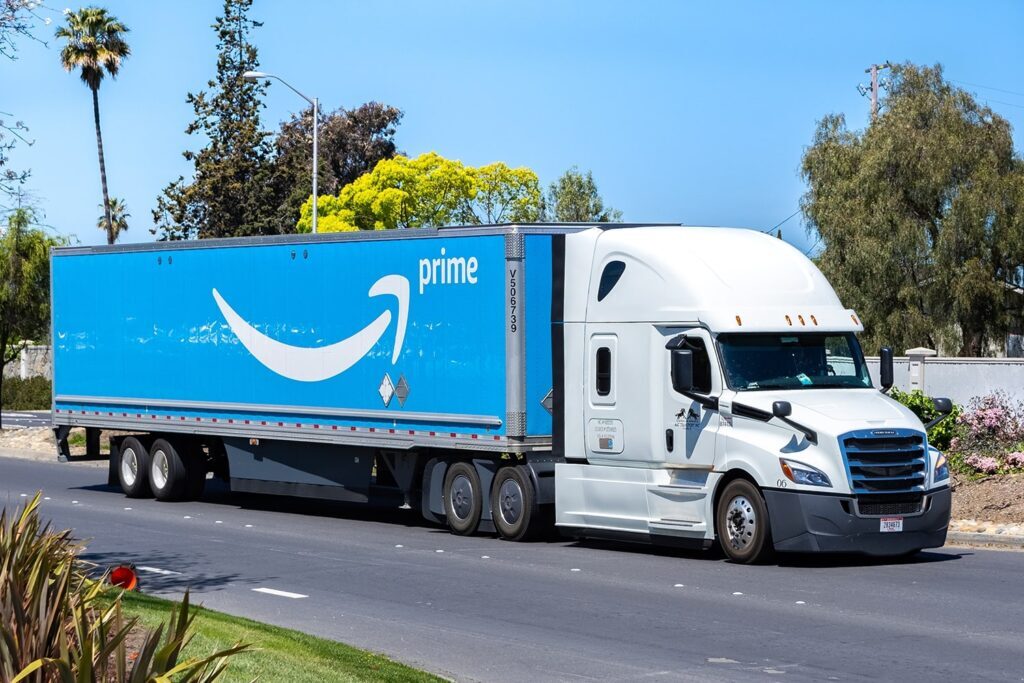 Amazon truck - shipping and delivery 